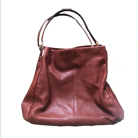 COACH PHOEBE LEATHER SHOULDER BAG - Picture 1 of 9
